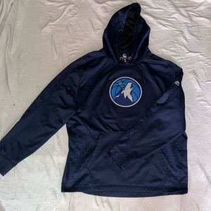 Timberwolves hoodie color navy blue size X-large